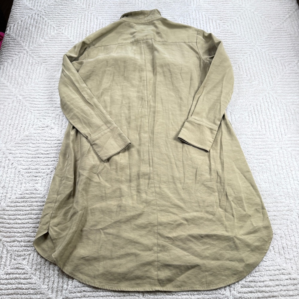 Nordstrom Shirt Dress Womens Medium Olive Khaki Utility Safari Earthy Gorpcore - Picture 2 of 11